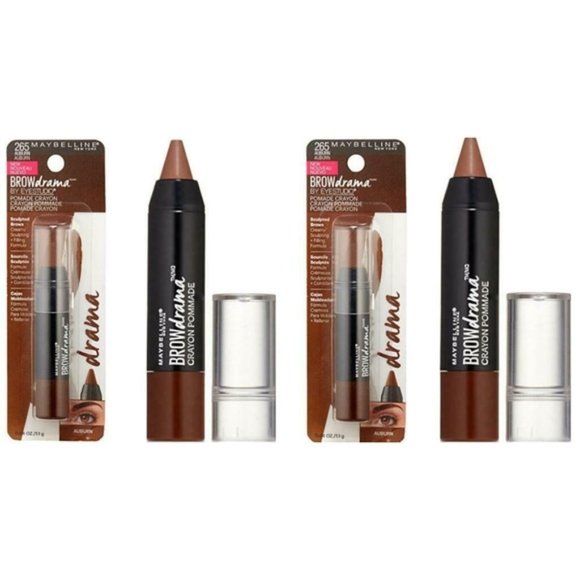 Maybelline Other - Maybelline Brow Drama Pomade Crayons Auburn #265 Set of 2 NEW IN PACKAGE